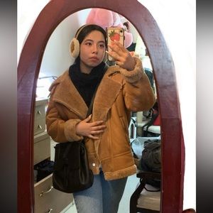 Robert Fillipe eat. 1998 International Fashion Chestnut Brown Aviator Jacket